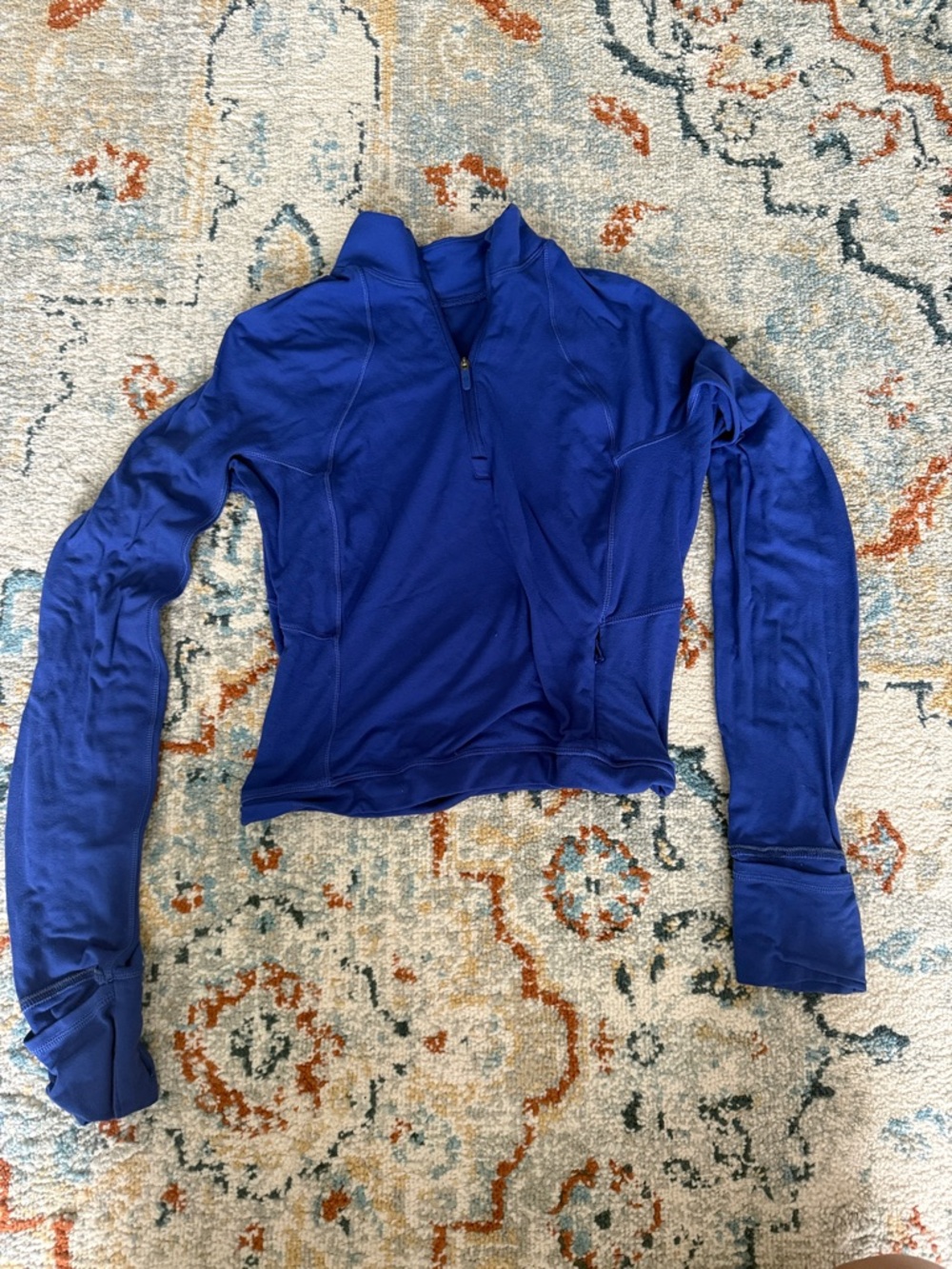 lululemon athletica Women's Long Sleeve Half-Zip Top in Royal Blue